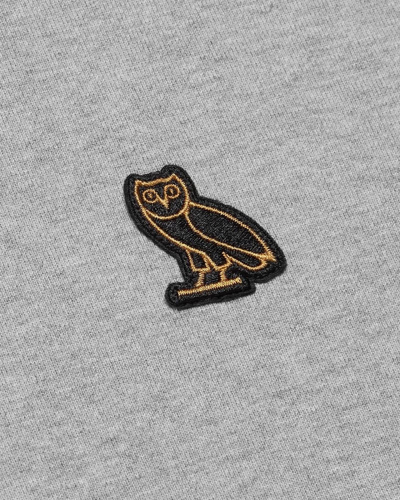 Heather Grey OVO Classic Hoodie Sweaters | GN35-U6BT