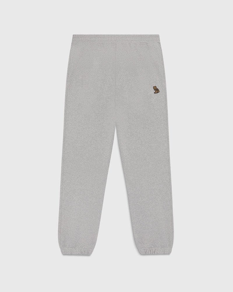 Heather Grey OVO Classic Relaxed Fit Sweatpant Bottoms | EG33-K8LJ