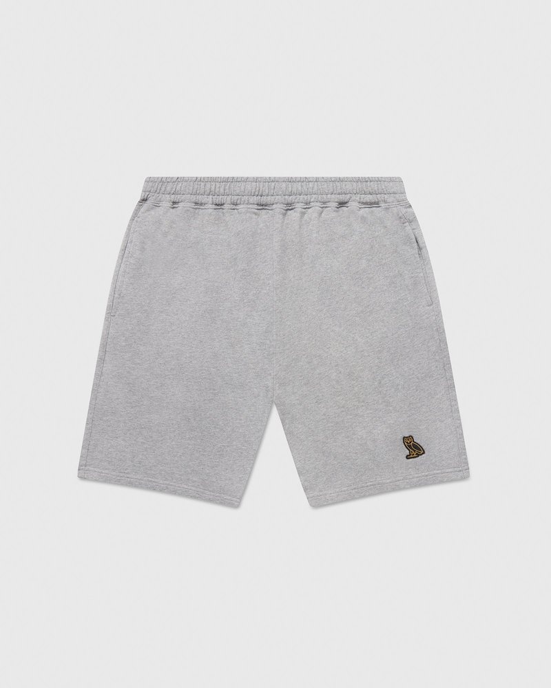 Heather Grey OVO Classic Sweatshort Bottoms | HQ81-W5YJ