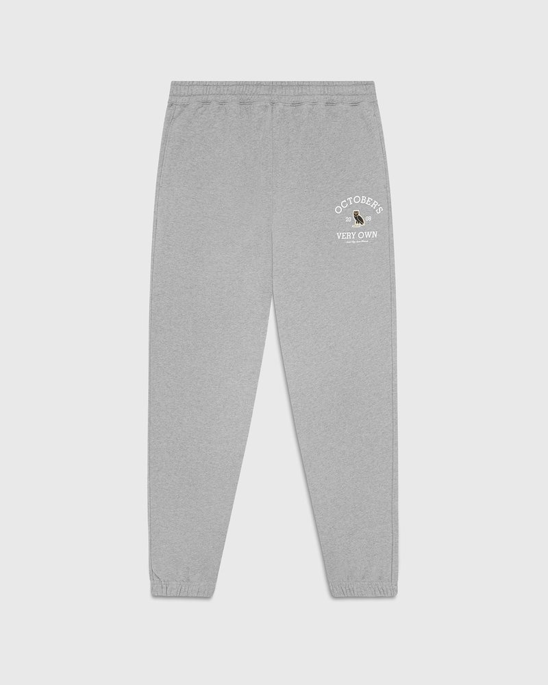 Heather Grey OVO Collegiate Sweatpant Bottoms | MM37-B6YR