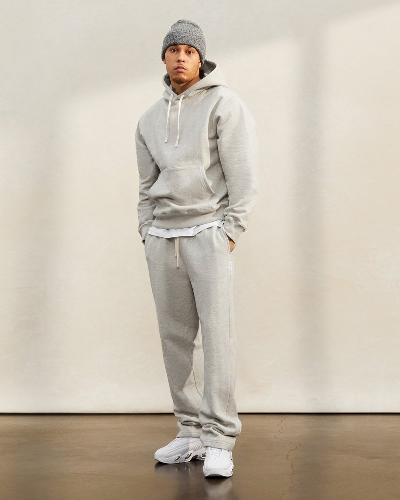 Heather Grey OVO Herringbone Hoodie Sweaters | FF34-X1DZ