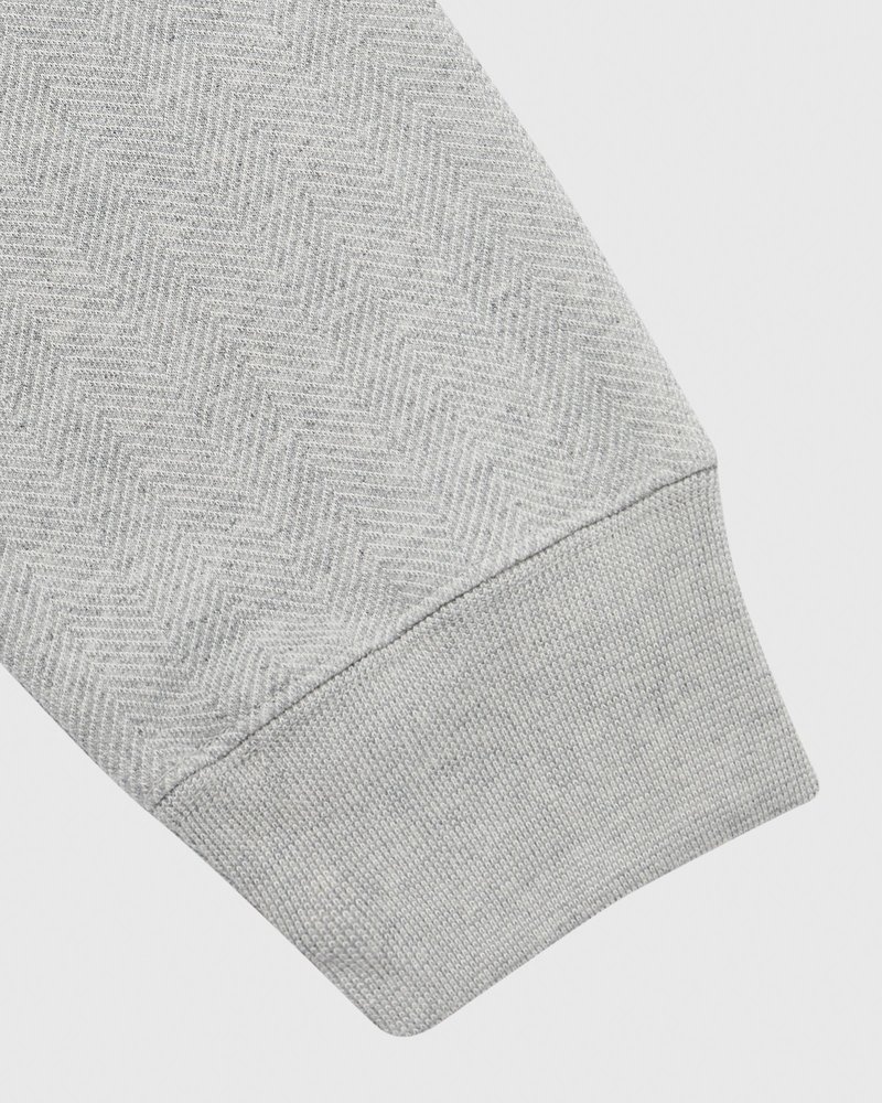 Heather Grey OVO Herringbone Hoodie Sweaters | FF34-X1DZ