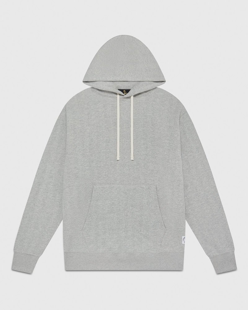 Heather Grey OVO Herringbone Hoodie Sweaters | FF34-X1DZ