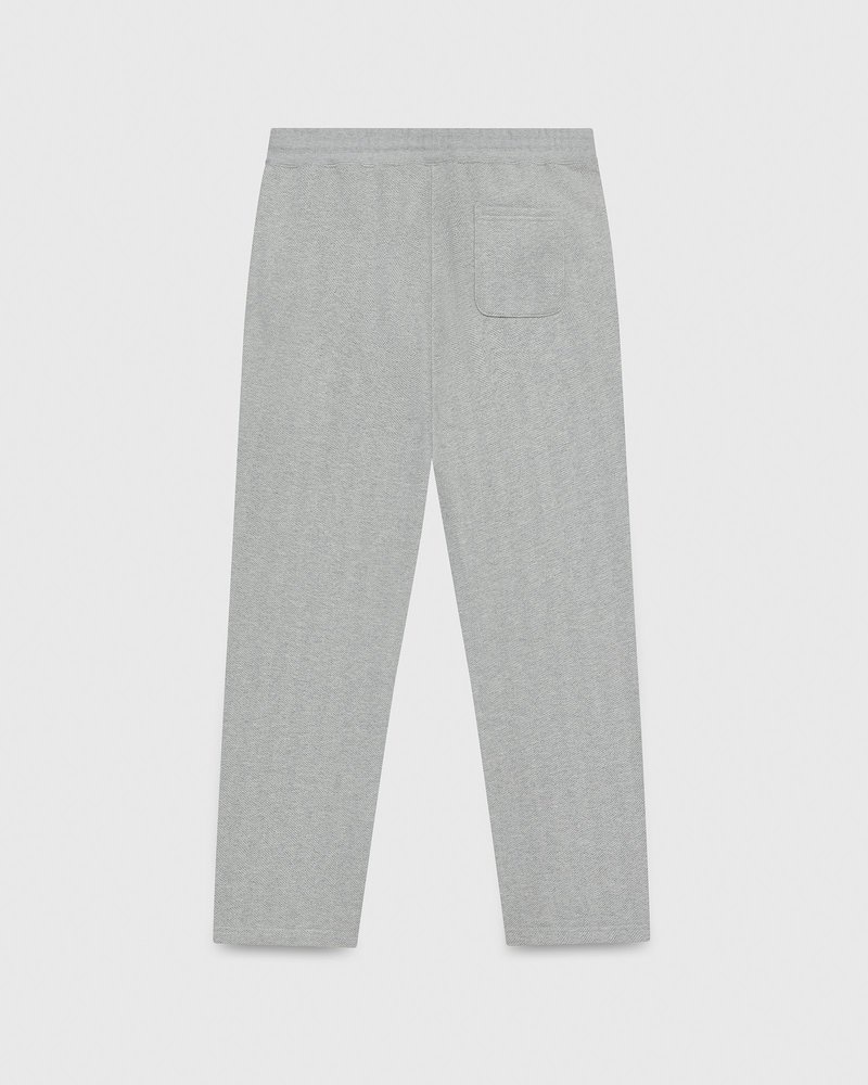 Heather Grey OVO Herringbone Open Hem Sweatpant Bottoms | JU03-Y4WV