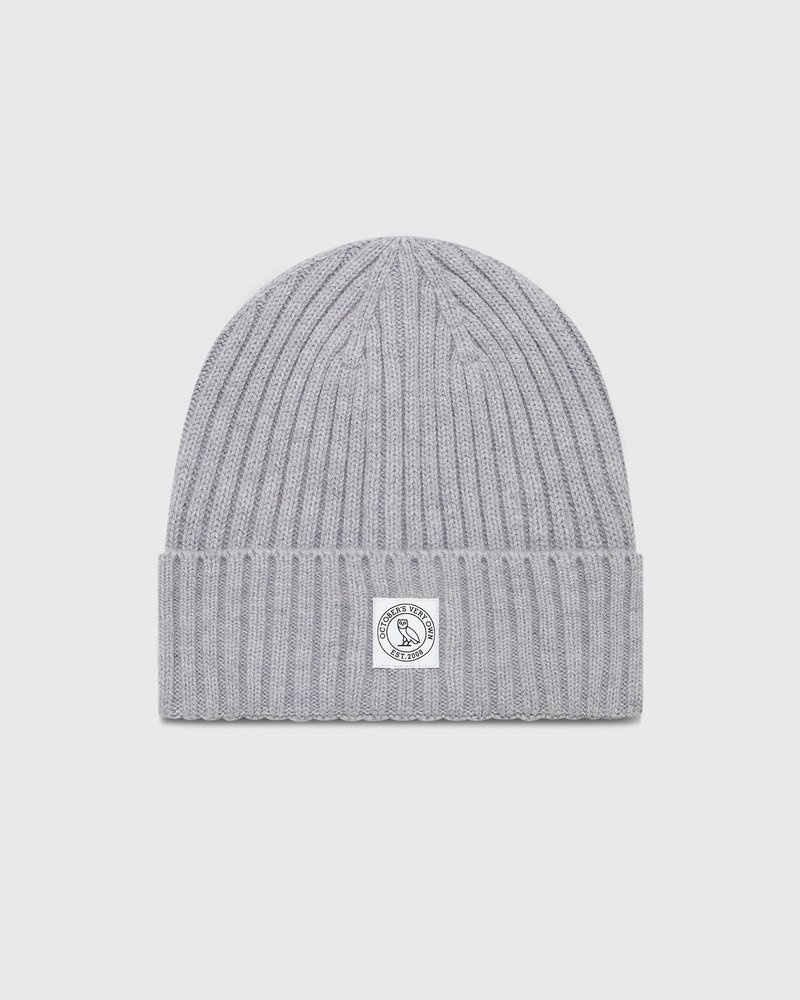 Heather Grey OVO Knit Beanie Headwear | BH53-K7IL