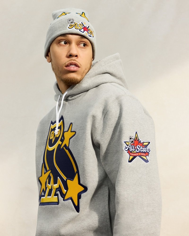 Heather Grey OVO NHL All Star Beanie Headwear | IV23-P3QL