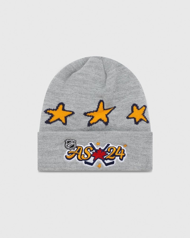 Heather Grey OVO NHL All Star Beanie Headwear | IV23-P3QL