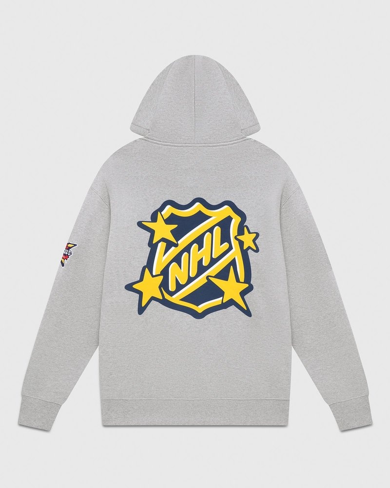 Heather Grey OVO NHL All Star Hoodie Sweaters | CL56-Z2PA