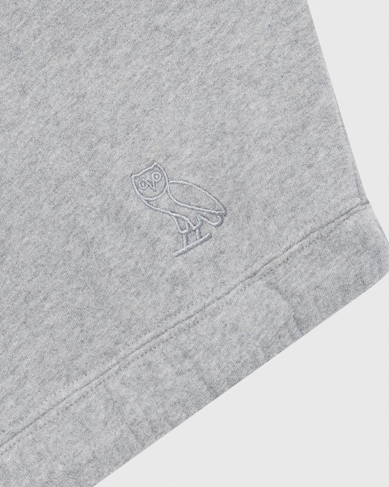 Heather Grey OVO Quarter Zip Mockneck Sweatshirt Sweaters | HH14-K1LF