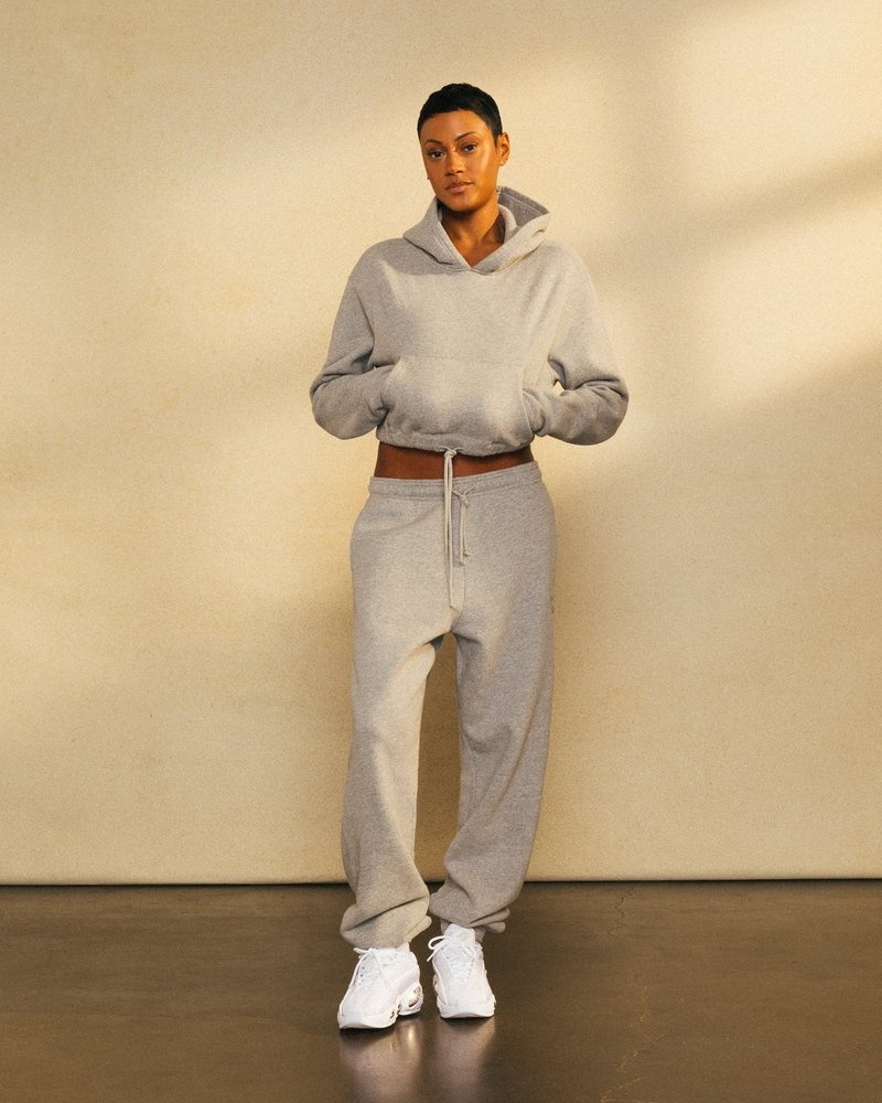 Heather Grey OVO Relaxed Fit Sweatpant Bottoms | QW54-C6NW