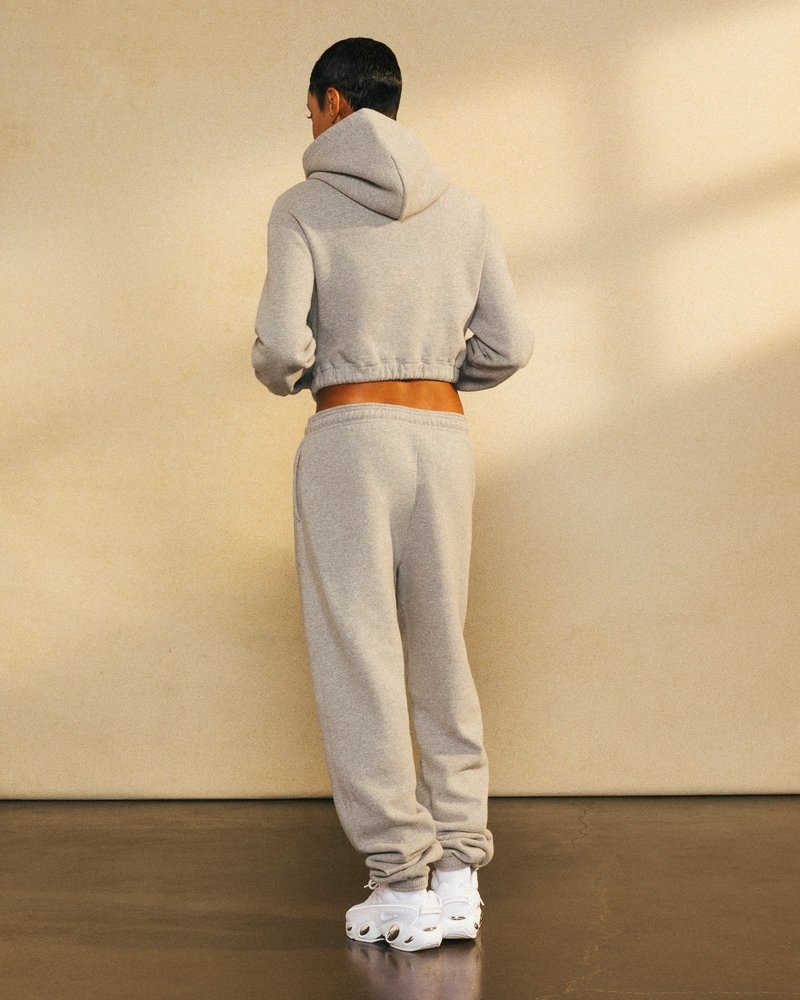 Heather Grey OVO Relaxed Fit Sweatpant Bottoms | QW54-C6NW