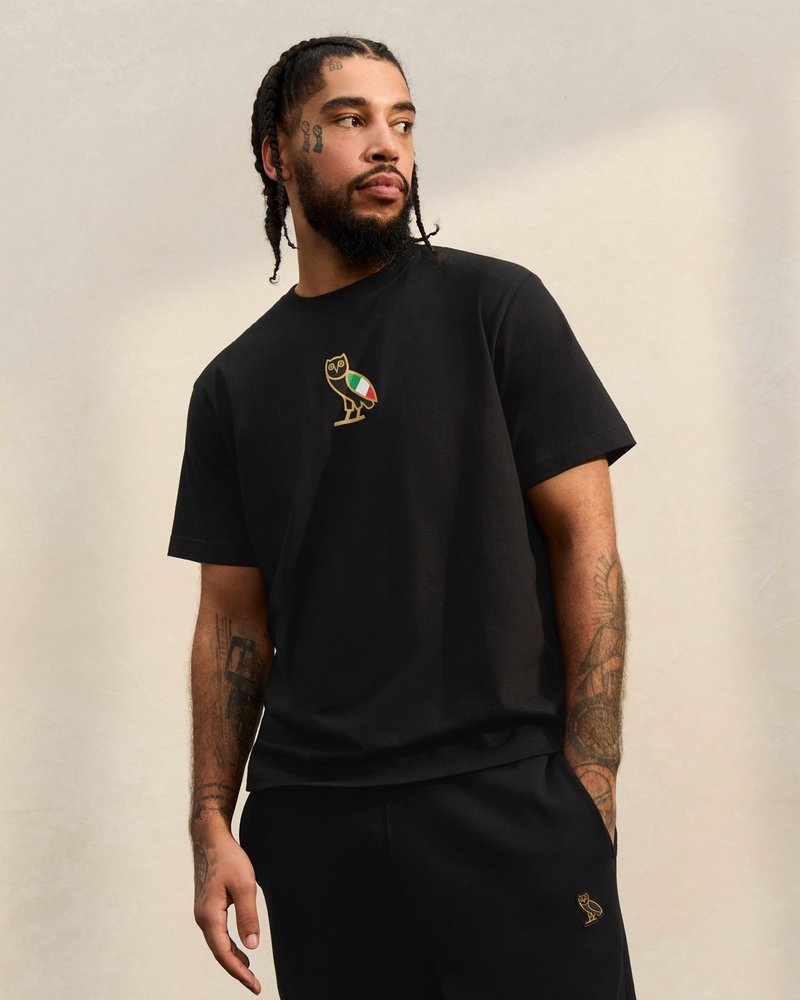 Italy Black OVO International Mini OG T-Shirt T-Shirts | EJ06-S5FN