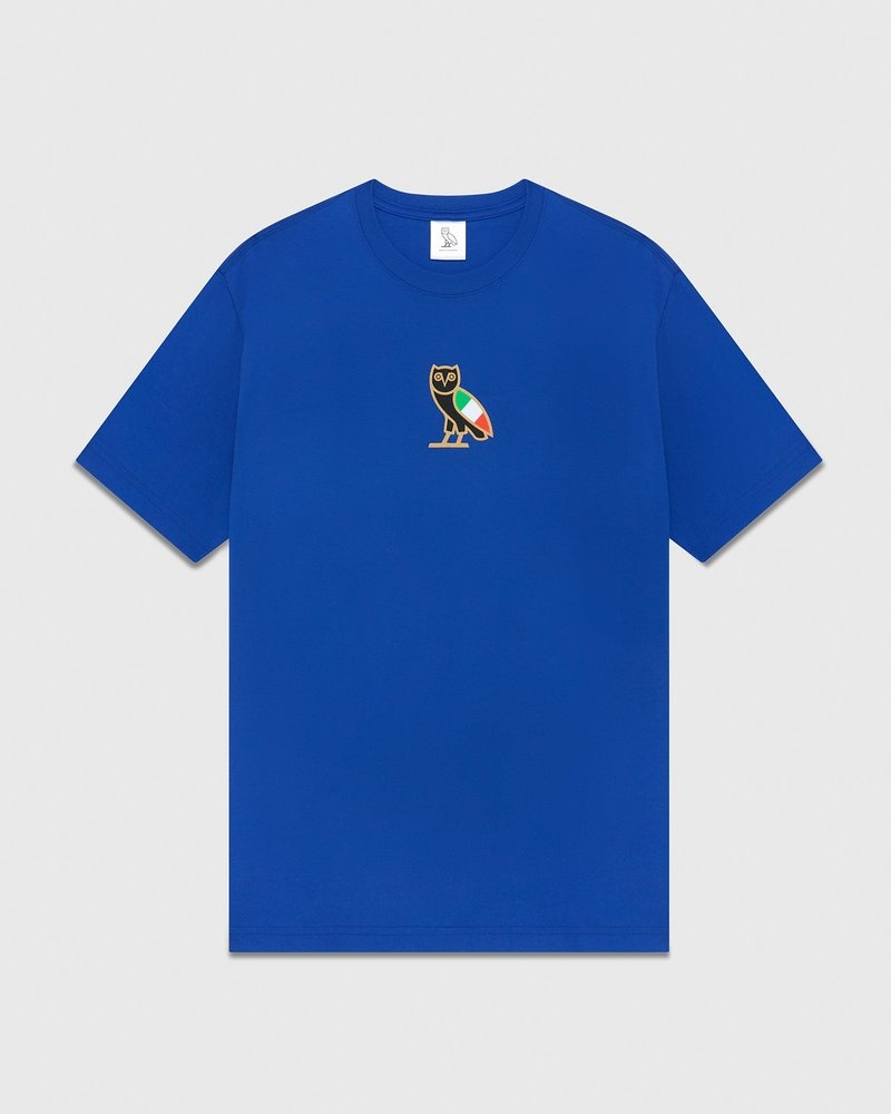 Italy Blue OVO International Mini OG T-Shirt T-Shirts | YD37-H3KU