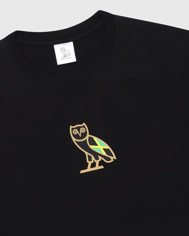 Jamaica Black OVO International Mini OG T-Shirt T-Shirts | OD78-N5SE