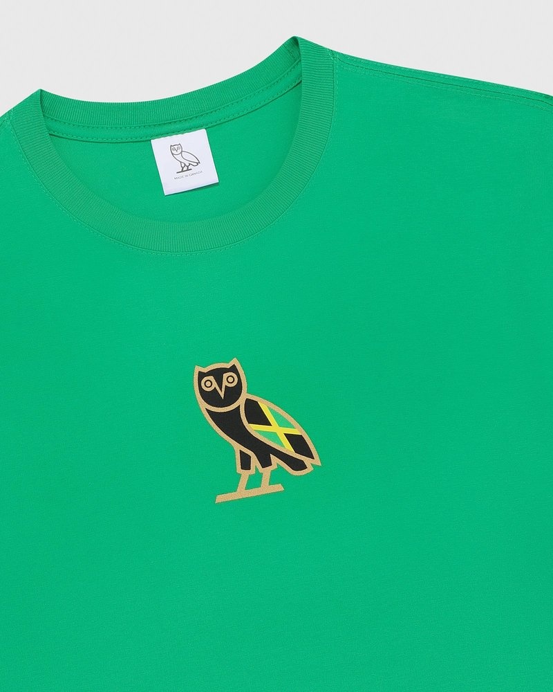 Jamaica Green OVO International Mini OG T-Shirt T-Shirts | CP22-V5UN