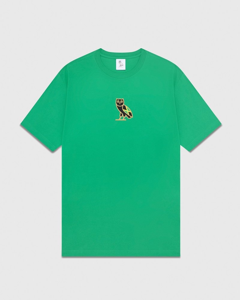 Jamaica Green OVO International Mini OG T-Shirt T-Shirts | CP22-V5UN