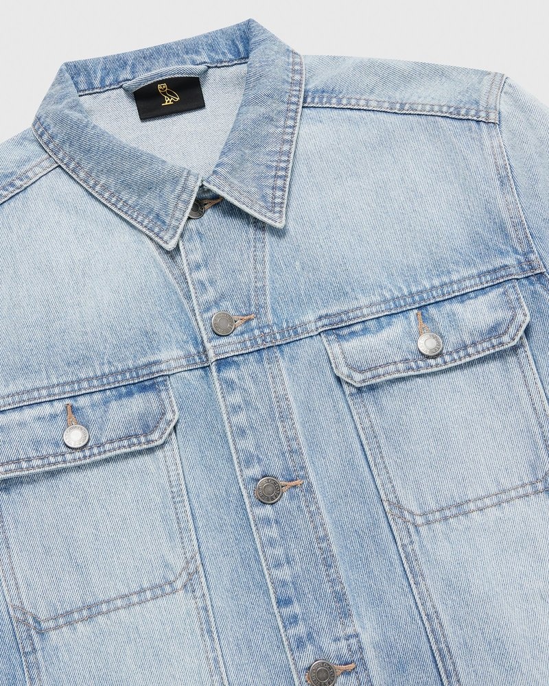 Light Washed Indigo OVO Trucker Jacket Outerwear | AT39-N0WL