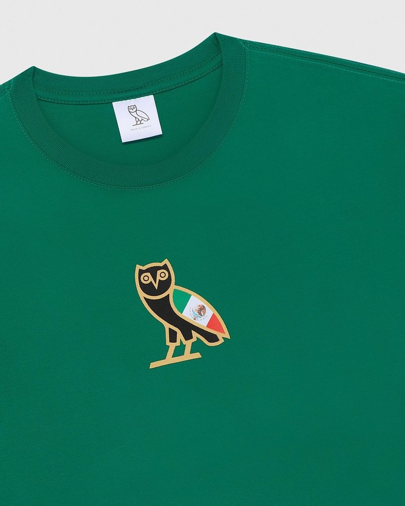 Mexico Green OVO International Mini OG T-Shirt T-Shirts | RL25-I4GY