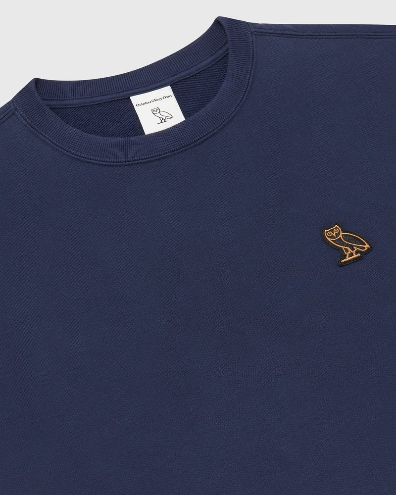 Navy OVO Classic Crewneck Sweaters | LA85-B6PO