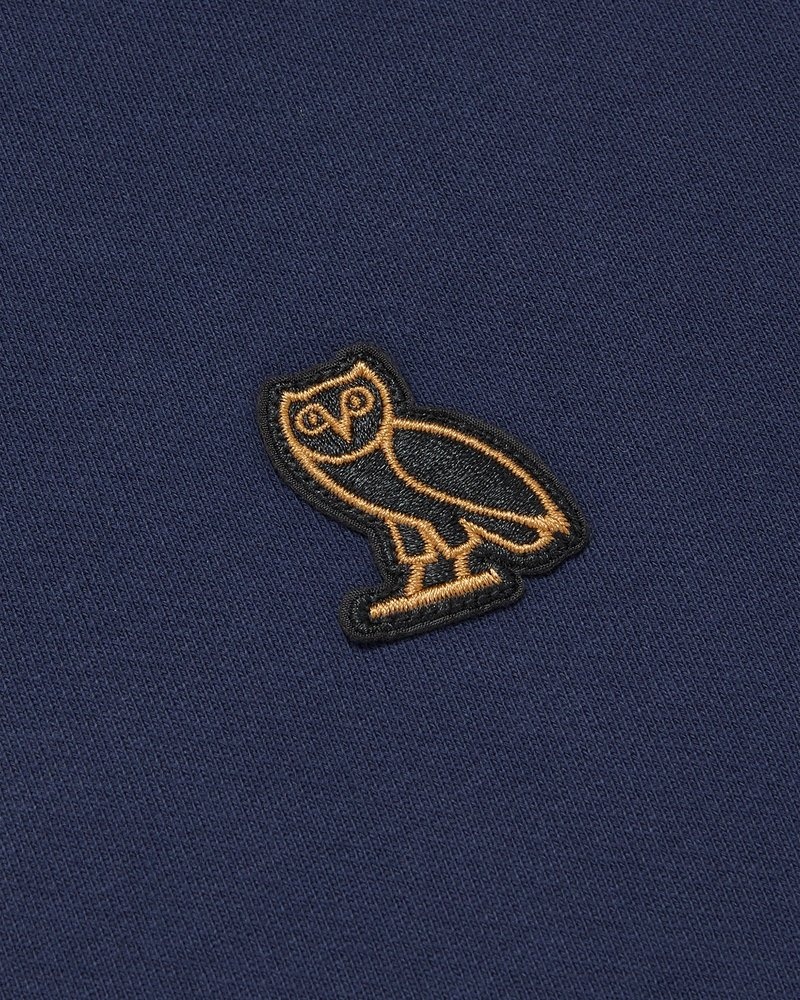 Navy OVO Classic Crewneck Sweaters | LA85-B6PO