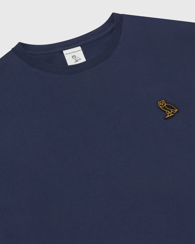 Navy OVO Classic Longsleeve T-Shirt T-Shirts | CY75-U4OO