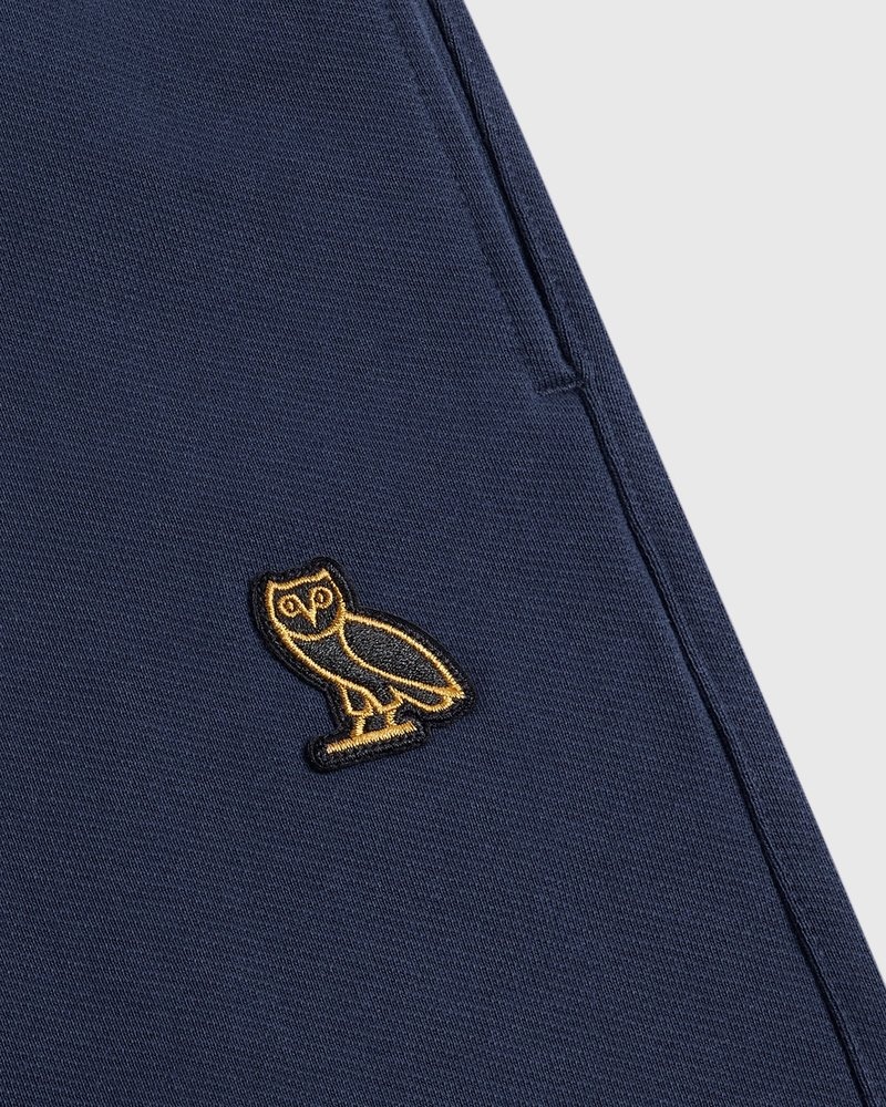 Navy OVO Classic Open Hem Sweatpant Bottoms | RI77-B3NH