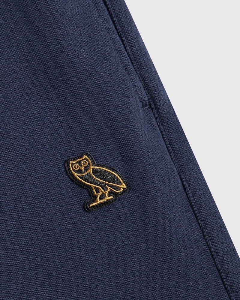 Navy OVO Classic Relaxed Fit Sweatpant Bottoms | CW68-Z0DP