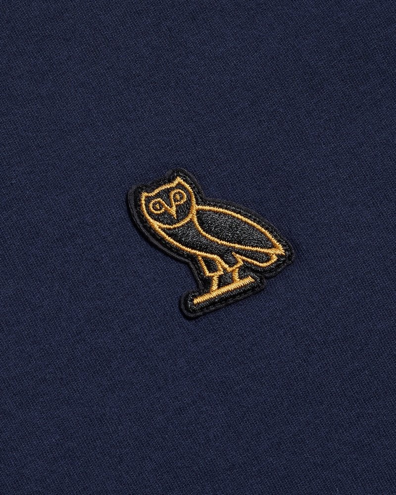 Navy OVO Classic T-Shirt T-Shirts | YZ14-E6YF