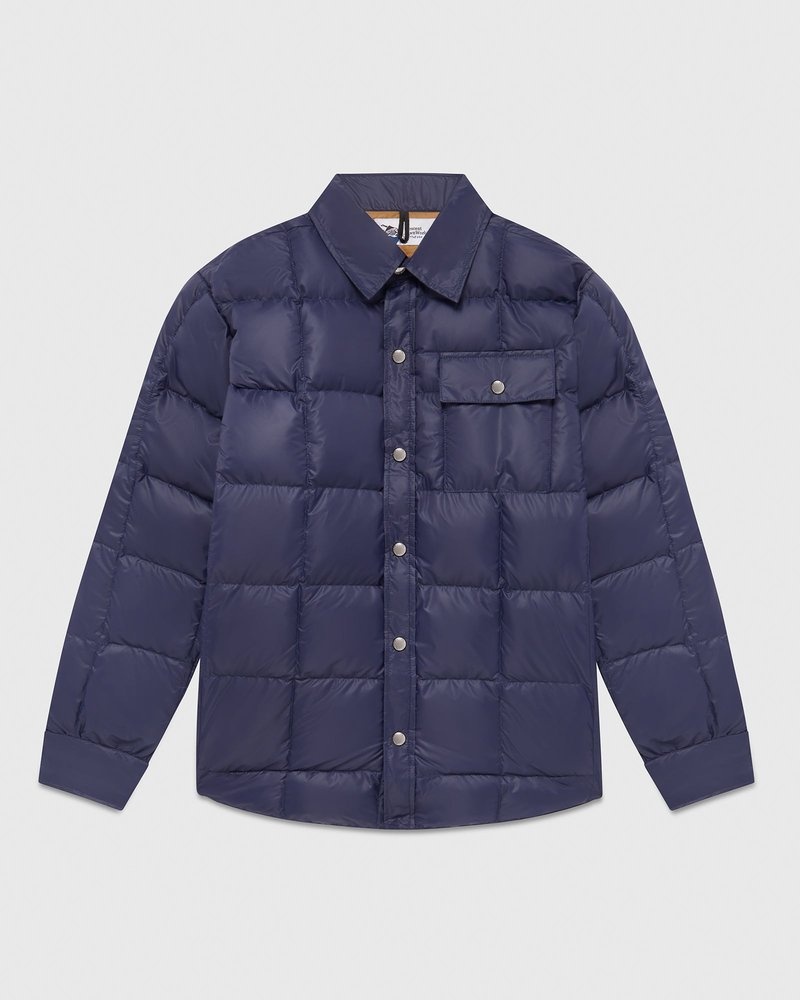 Navy OVO Crescent Down Works Down Shirt Outerwear | PN10-J4MQ