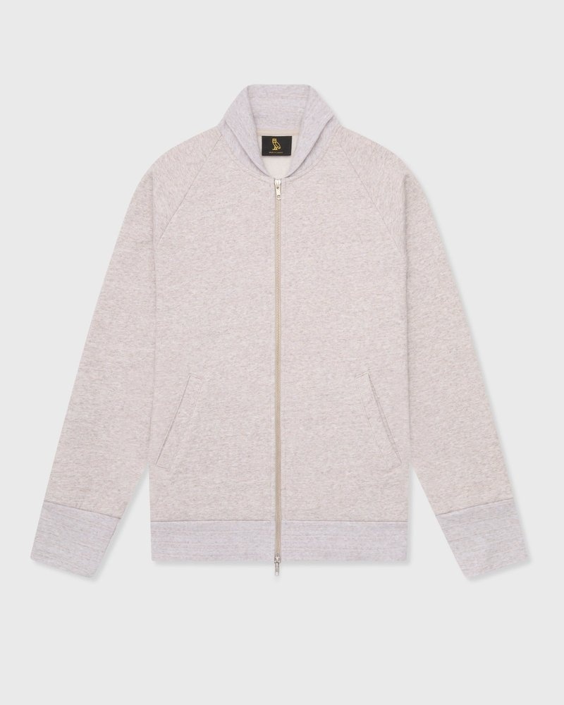 Oatmeal OVO Speckle Fleece Full-Zip Cardigan Tops | DO25-O6TA