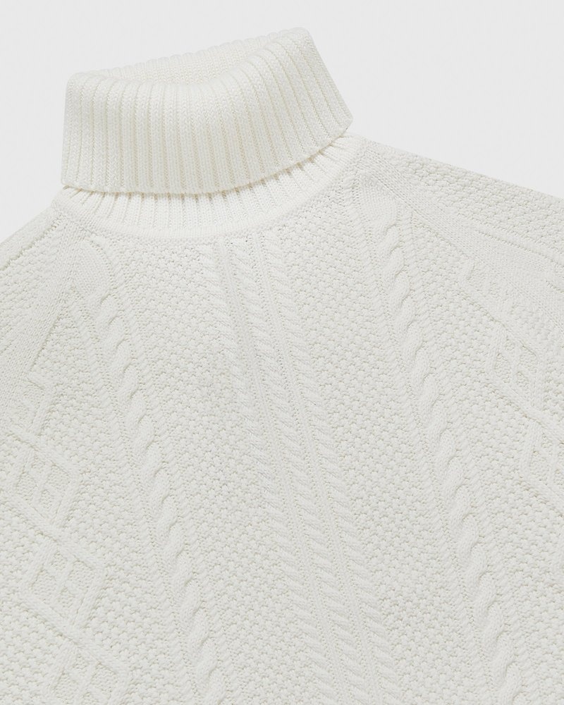 Off White OVO Cable Knit Turtleneck Sweater Tops | TE30-D0ZA