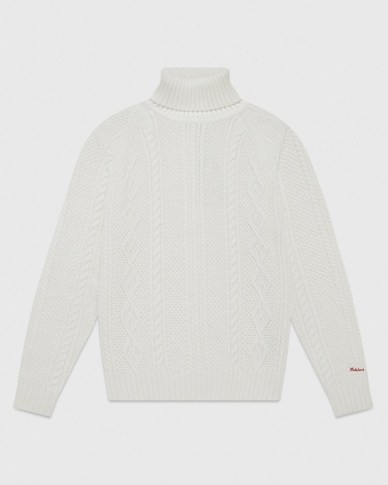 Off White OVO Cable Knit Turtleneck Sweater Tops | TE30-D0ZA