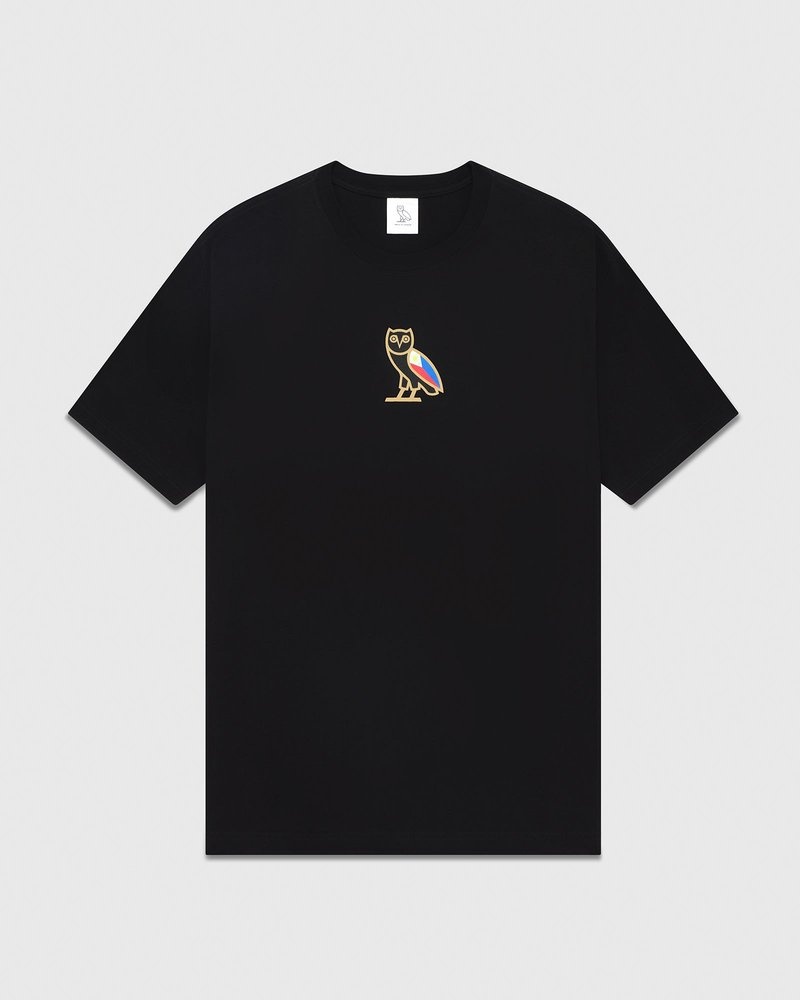 Philippines Black OVO International Mini OG T-Shirt T-Shirts | IQ34-R6VJ