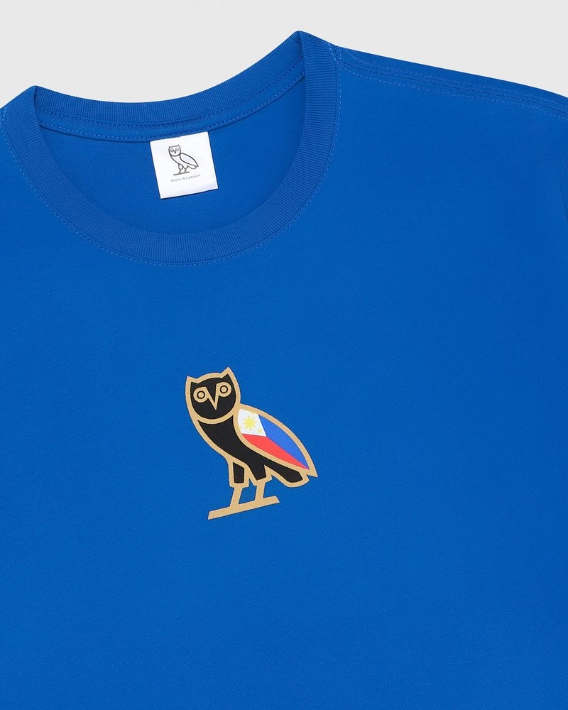 Philippines Blue OVO International Mini OG T-Shirt T-Shirts | UI71-V2NS