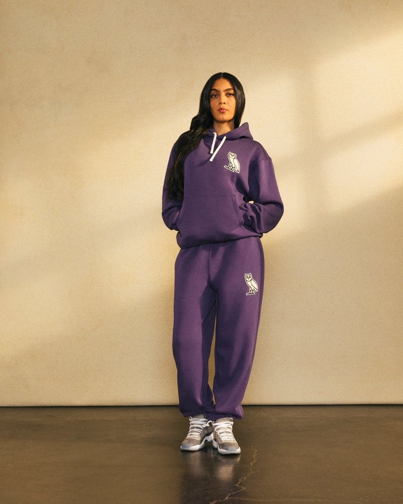 Purple OVO Mini OG Plush Hoodie Sweaters | IN90-C5SP