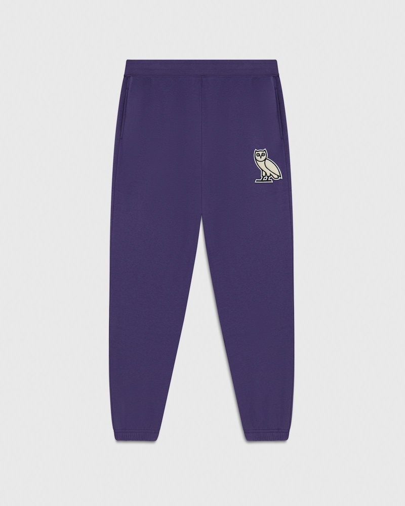 Purple OVO Mini OG Plush Sweatpant Bottoms | CA37-P5UJ