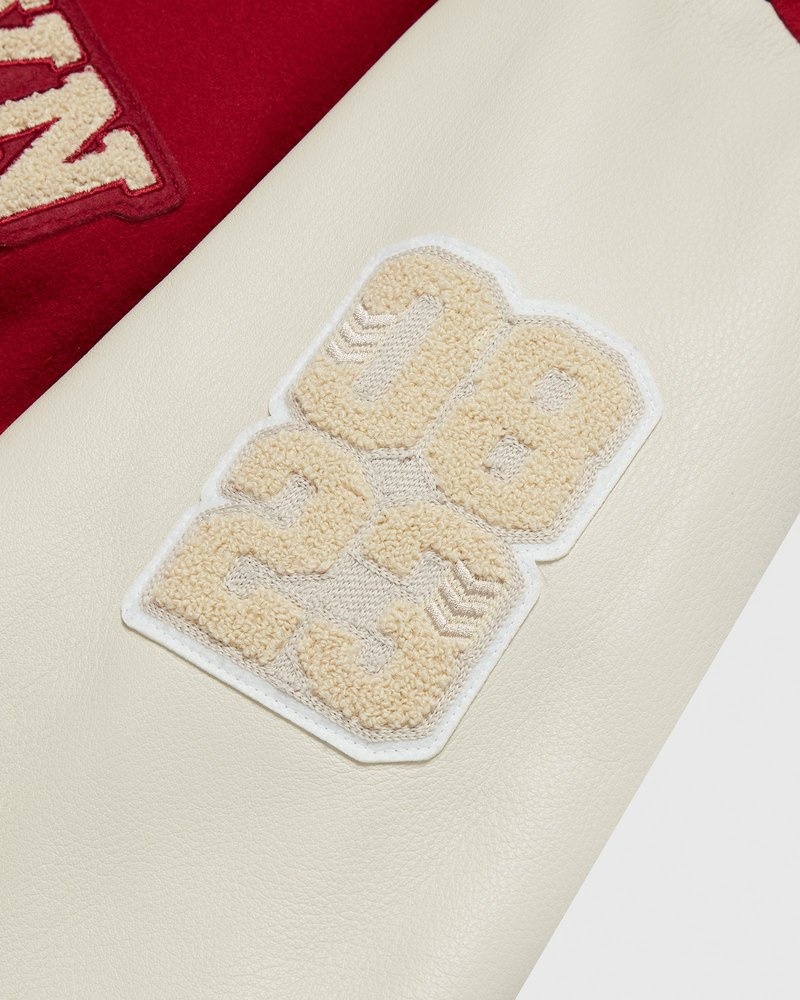 Red/Cream OVO Collegiate Jacket Outerwear | KY62-F7AB