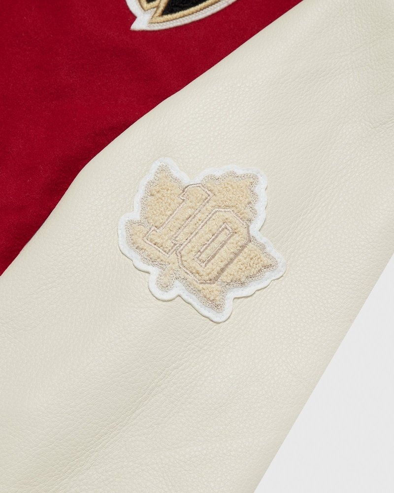 Red/Cream OVO Collegiate Jacket Outerwear | KY62-F7AB