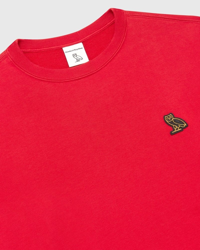 Red OVO Classic Crewneck Sweaters | ZN55-V9PW