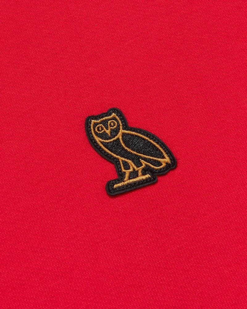 Red OVO Classic Full-Zip Hoodie Sweaters | WR86-B3EF