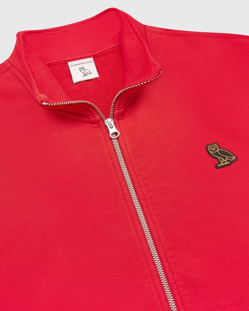 Red OVO Classic Full-Zip Track Jacket Sweaters | FV05-T8FG