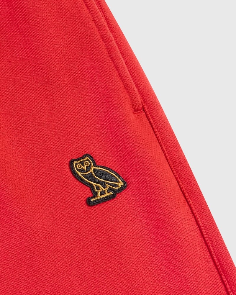 Red OVO Classic Open Hem Sweatpant Bottoms | DH21-P8KQ