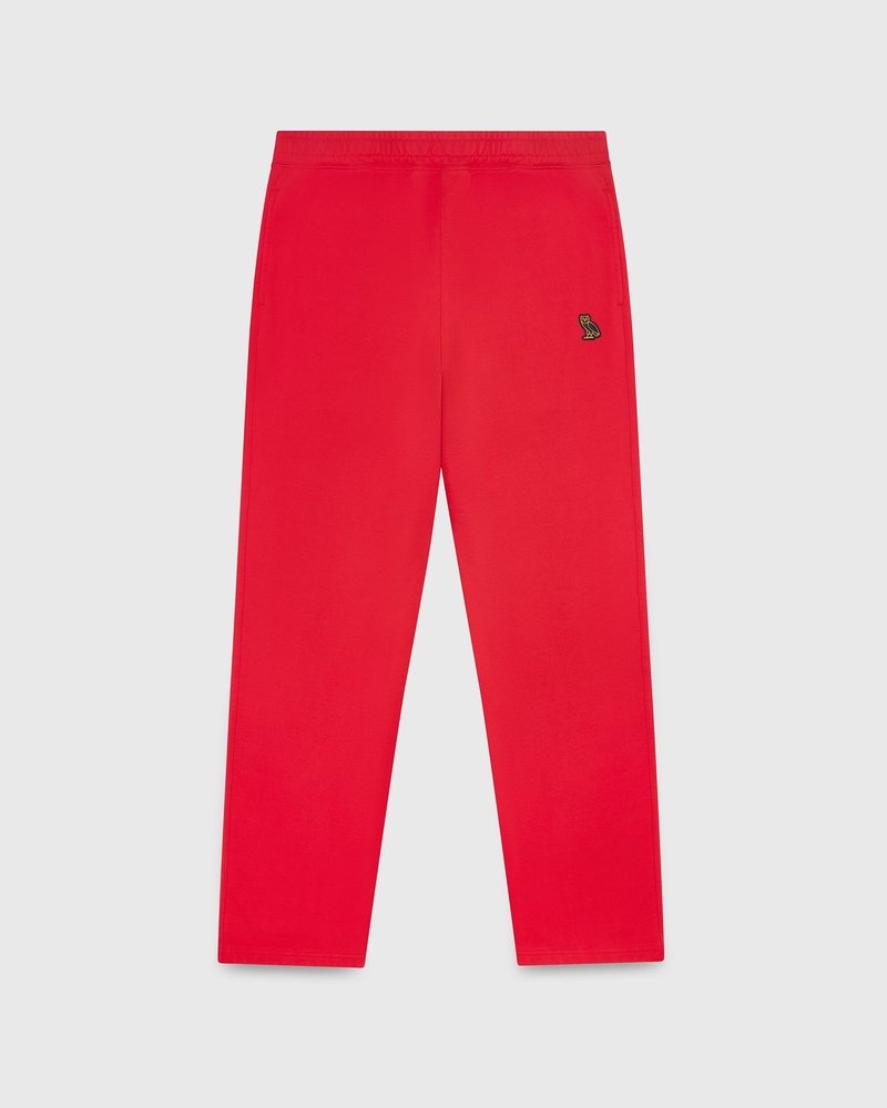 Red OVO Classic Open Hem Sweatpant Bottoms | DH21-P8KQ