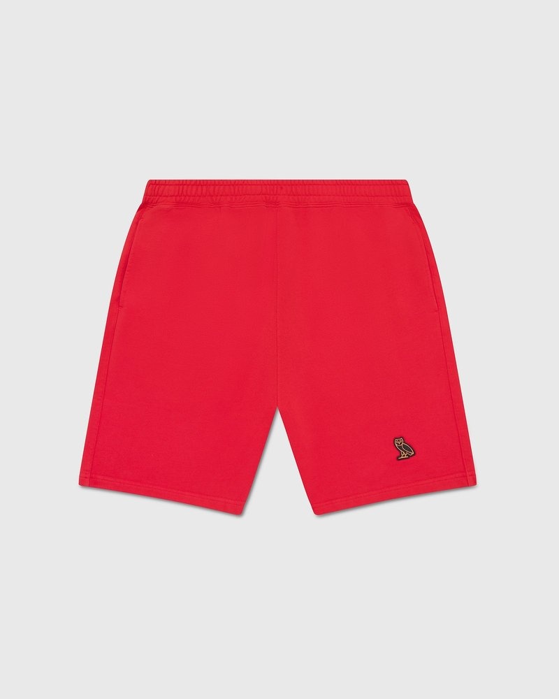 Red OVO Classic Sweatshort Bottoms | MS23-H9OM