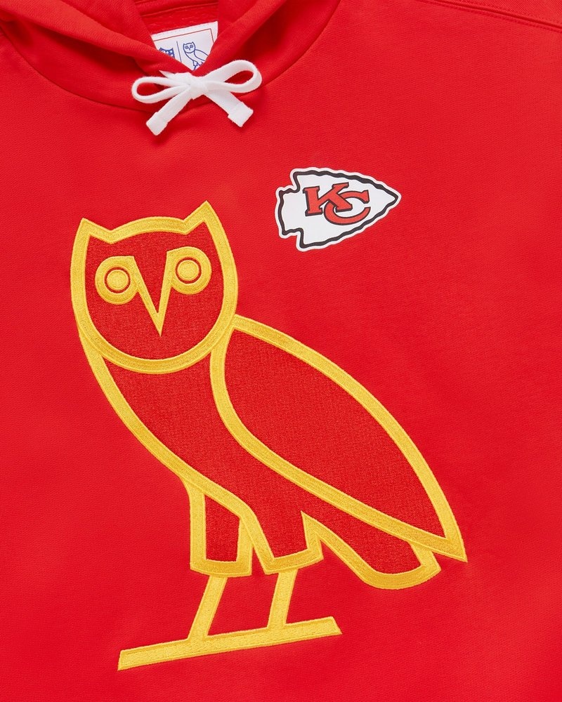 Red OVO NFL Kansas City Chiefs OG Hoodie Sweaters | WQ06-D6ZY