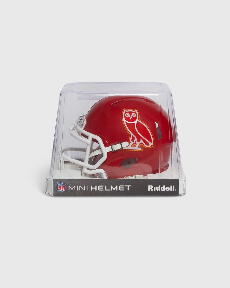 Red OVO NFL Kansas City Chiefs Riddell Mini Helmet Accessories | MW70-F1MO