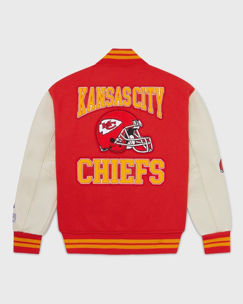 Red OVO NFL Kansas City Chiefs Varsity Jacket Outerwear | YY26-Y2LB