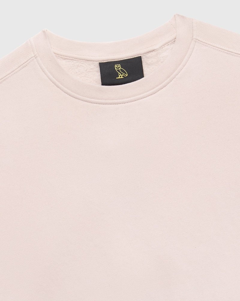 Rose Smoke OVO Cropped Crewneck Sweatshirt Sweaters | HL95-E8VS