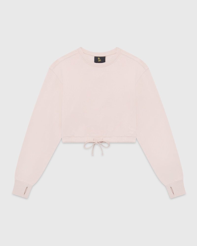 Rose Smoke OVO Cropped Crewneck Sweatshirt Sweaters | HL95-E8VS