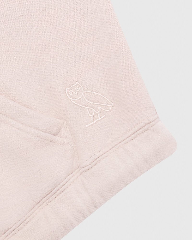 Rose Smoke OVO Cropped Hoodie Sweaters | GY87-G2JM